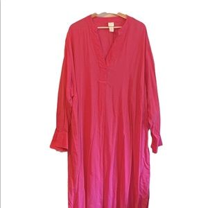 H&M long sleeved hot pink beach cover up. Size XL